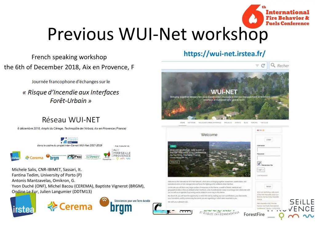 previous wui net workshop