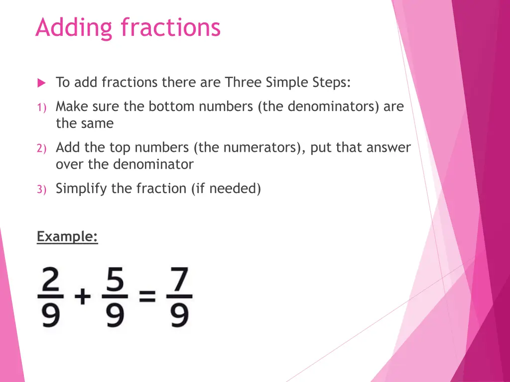 adding fractions