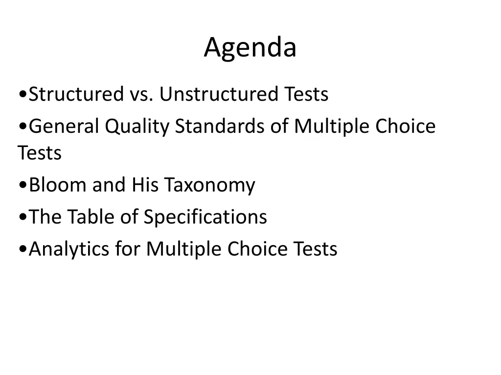 agenda