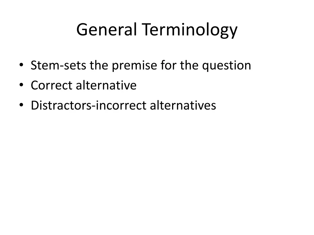 general terminology