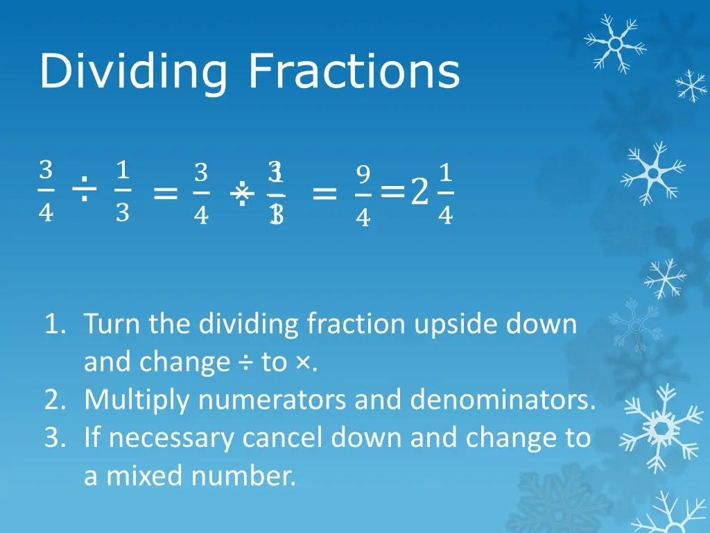 dividing fractions