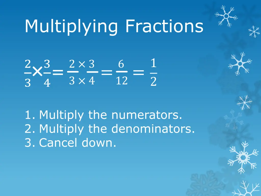 multiplying fractions