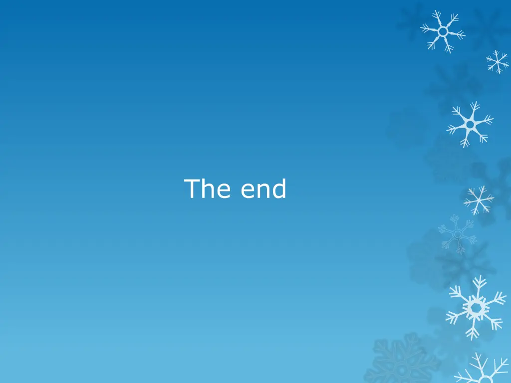 the end