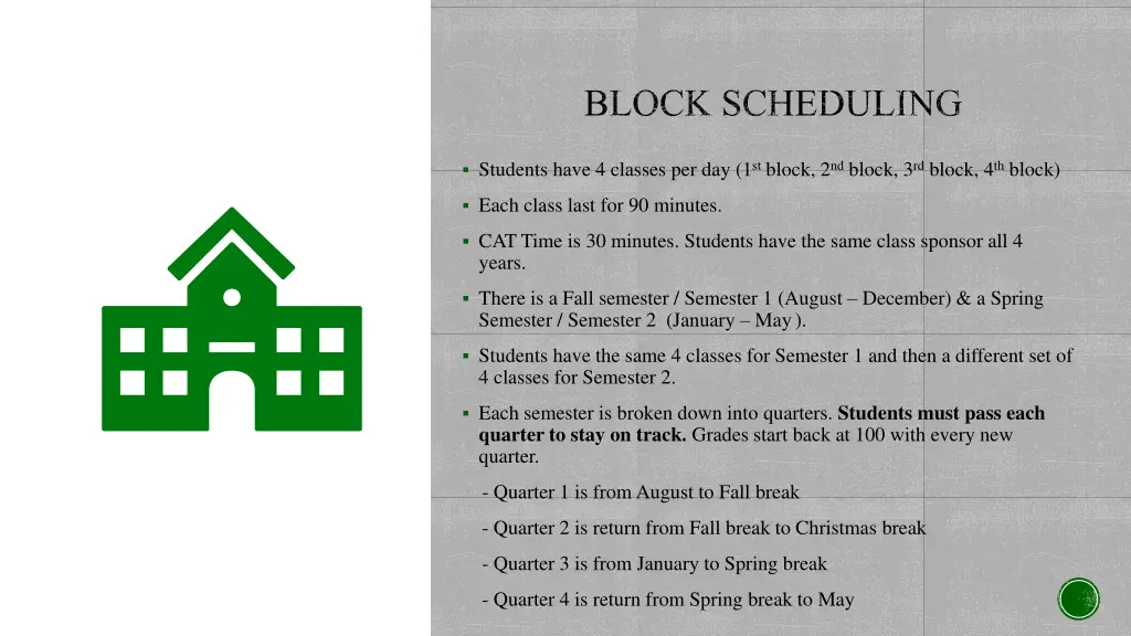 block scheduling