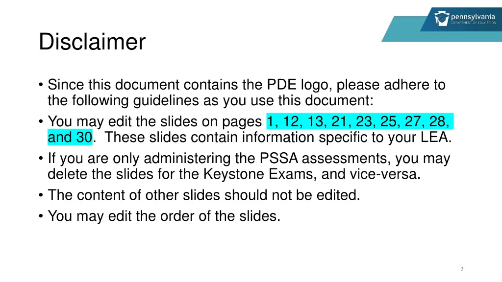 disclaimer
