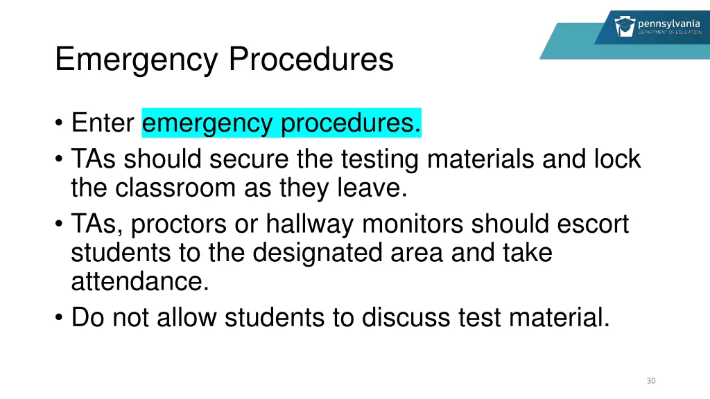emergency procedures 1