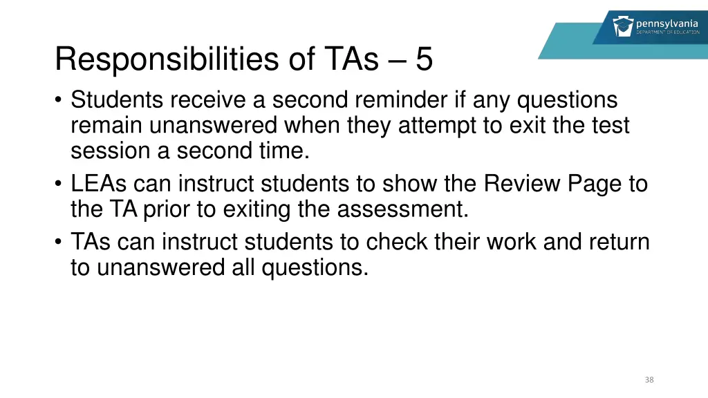 responsibilities of tas 5 students receive
