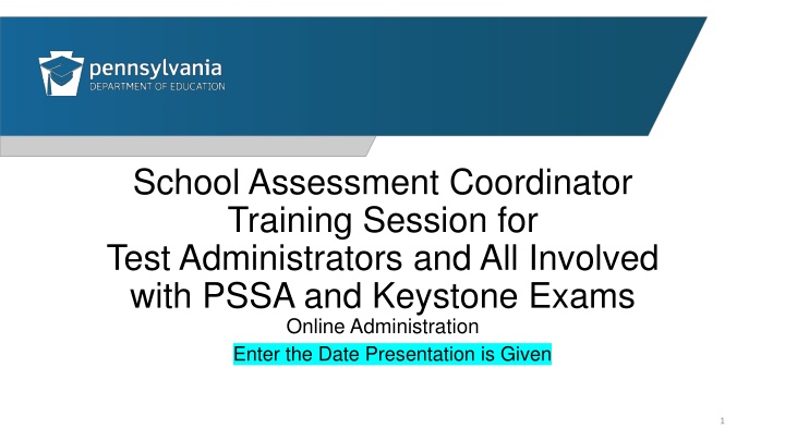 school assessment coordinator training session
