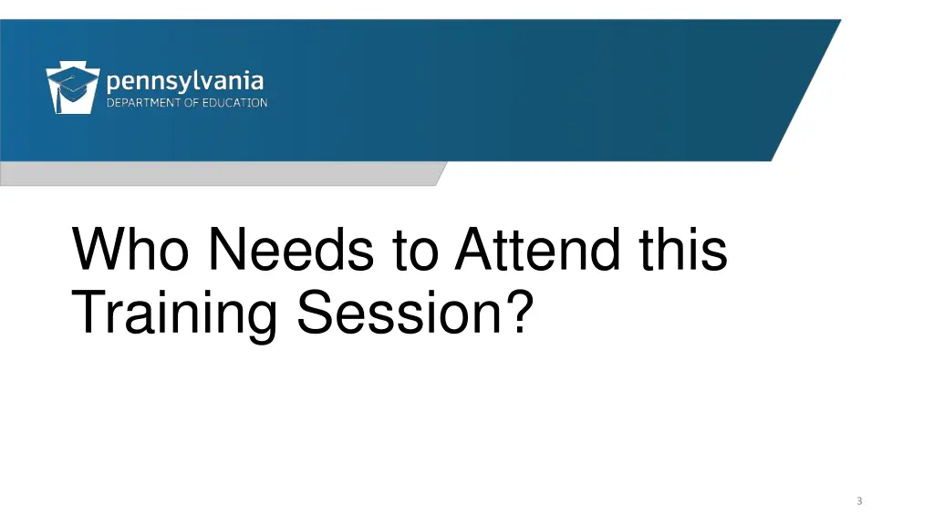 who needs to attend this training session