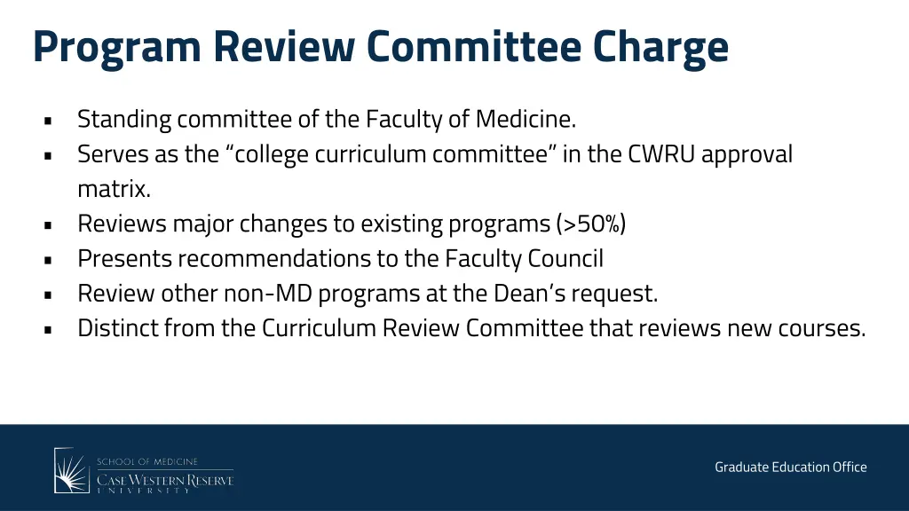 program review committee charge