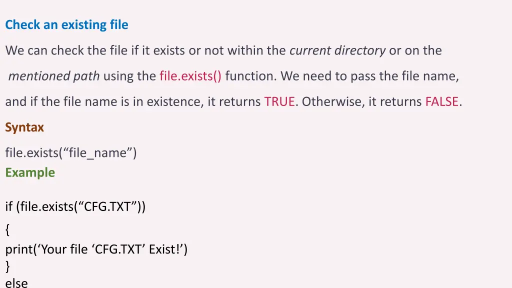 check an existing file