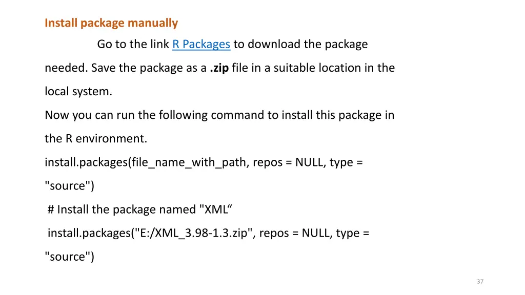 install package manually