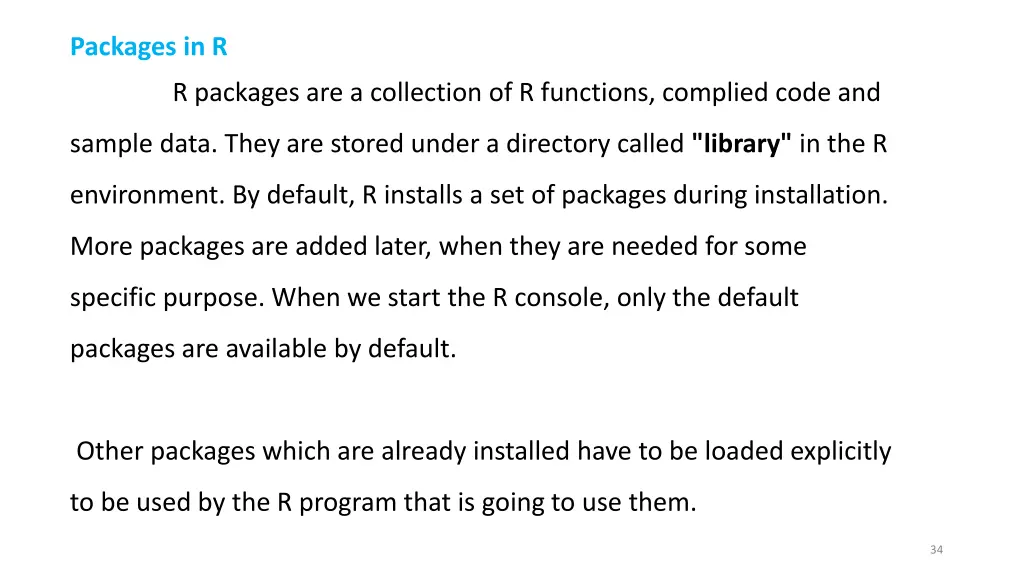 packages in r