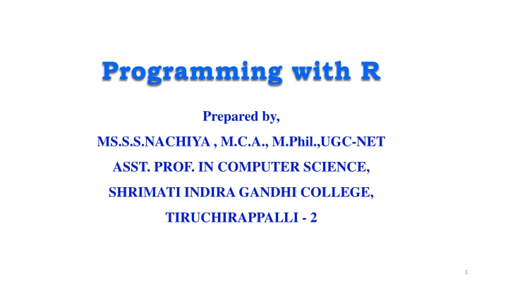 programming with r