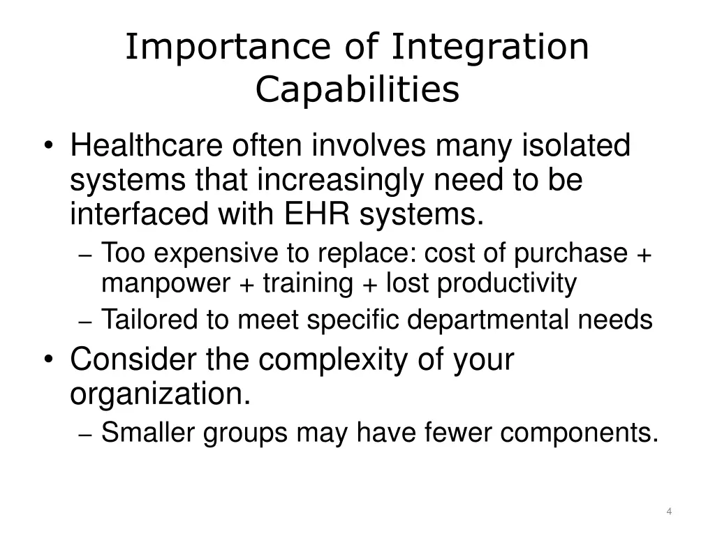 importance of integration capabilities