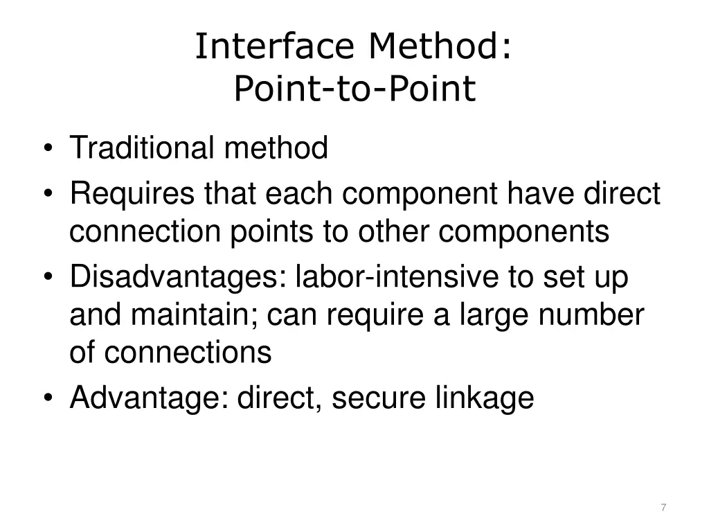 interface method point to point