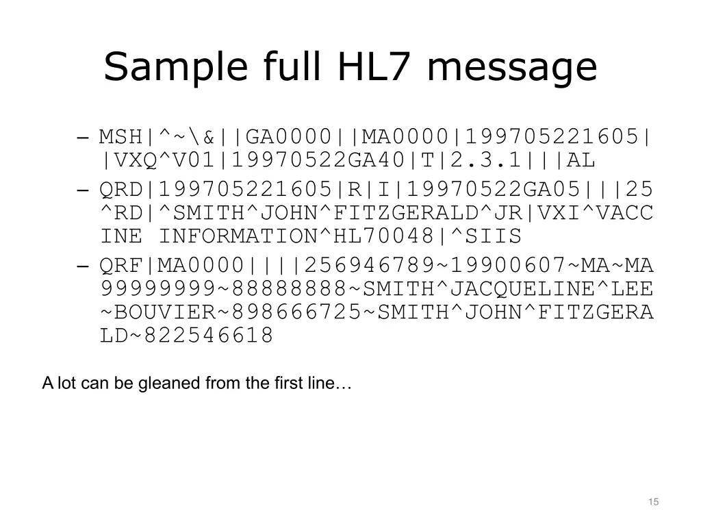 sample full hl7 message