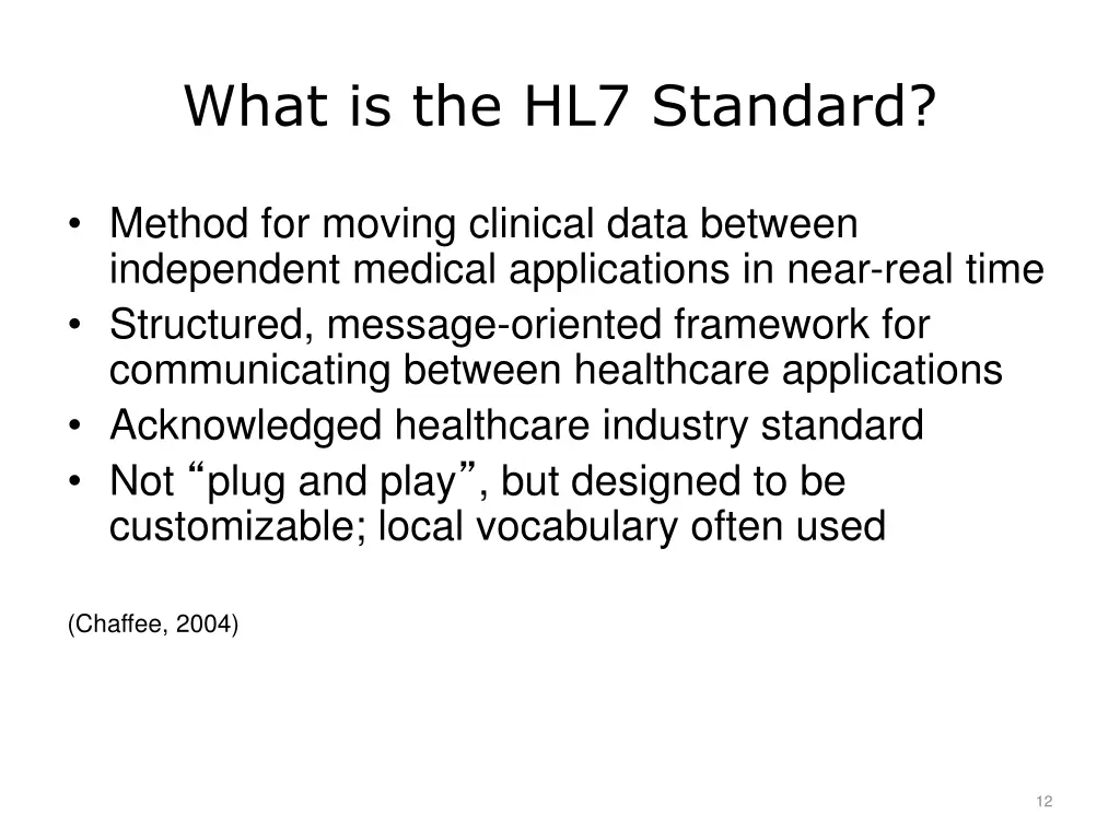 what is the hl7 standard
