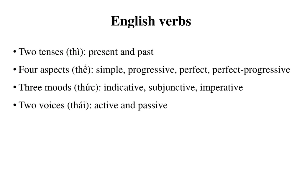 english verbs