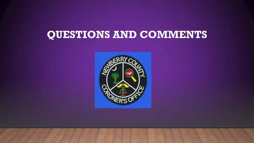 questions and comments