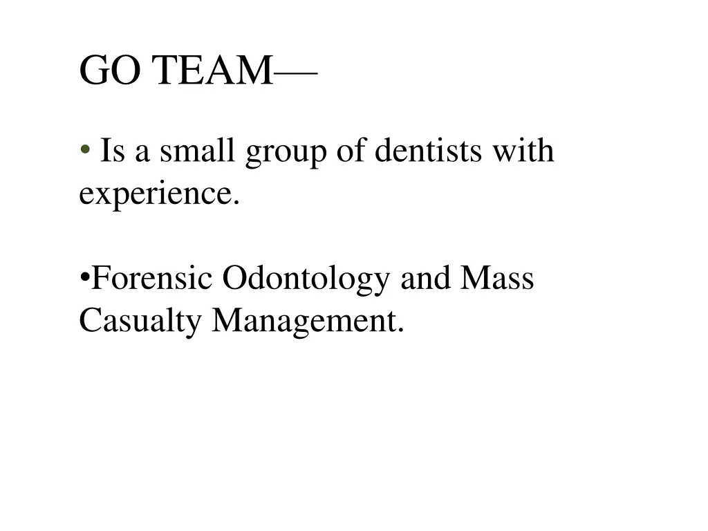 go team