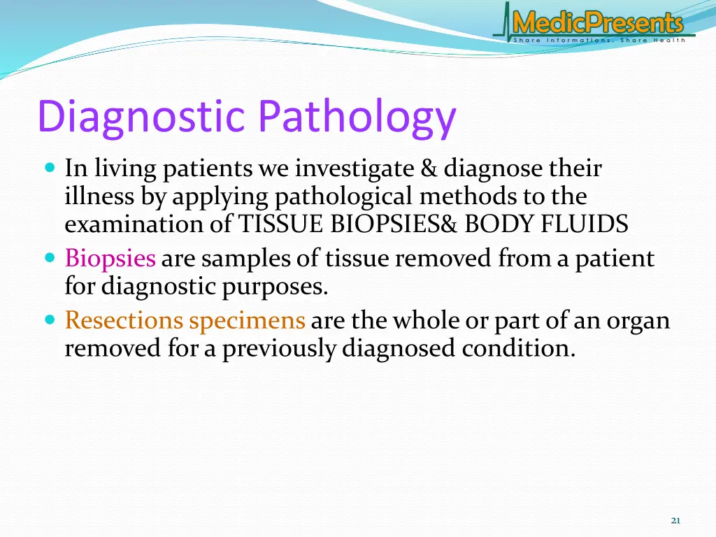 diagnostic pathology in living patients
