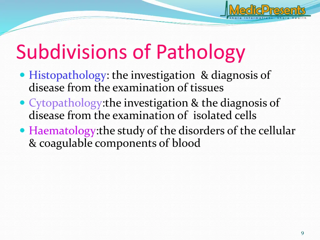 subdivisions of pathology histopathology