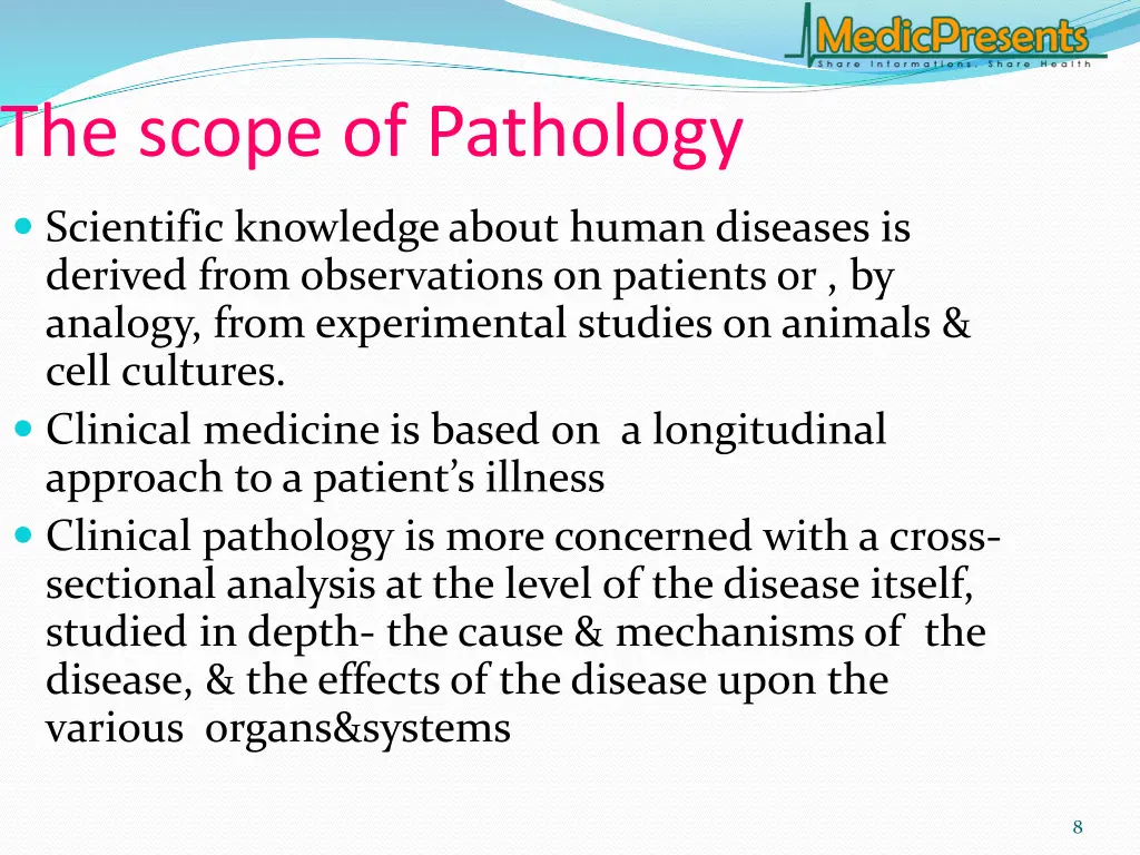 the scope of pathology