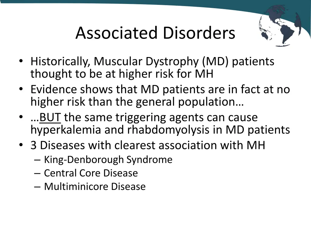 associated disorders