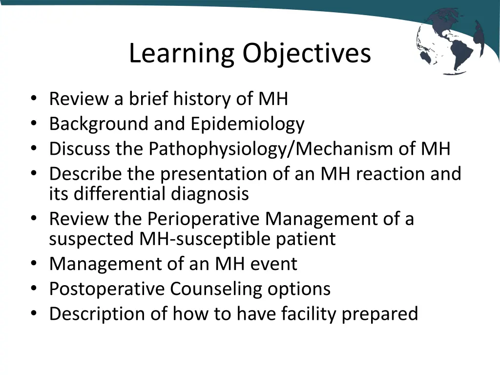 learning objectives