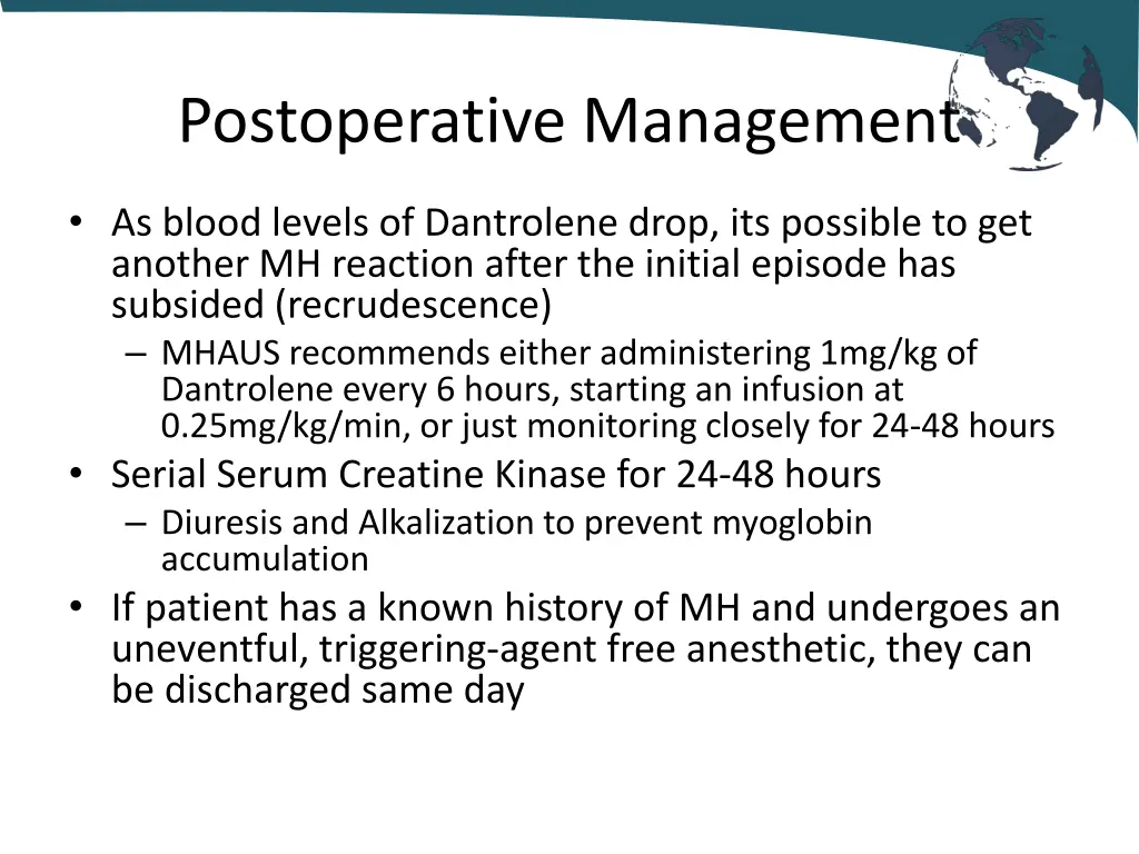 postoperative management