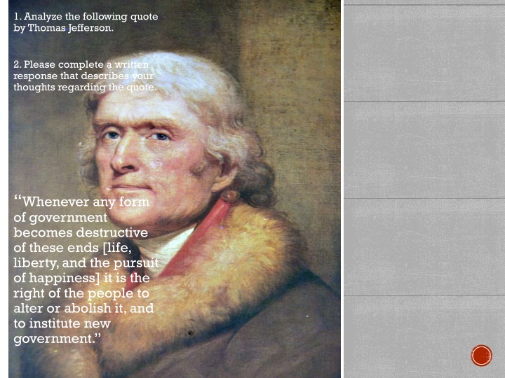1 analyze the following quote by thomas jefferson