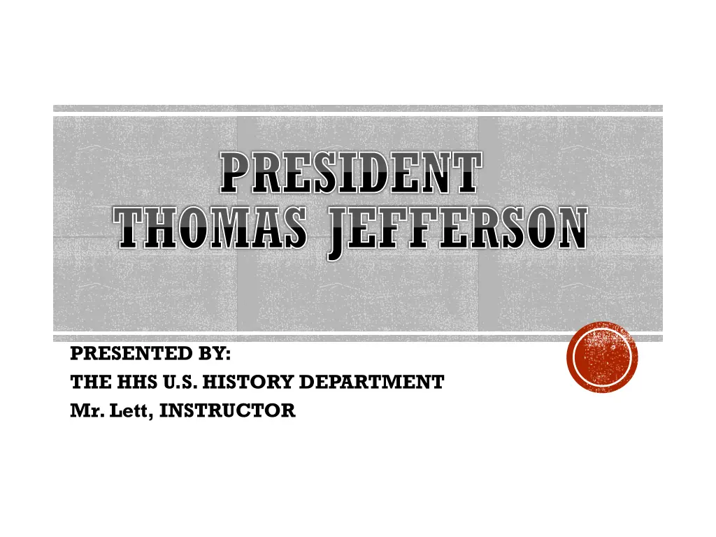 president thomas jefferson