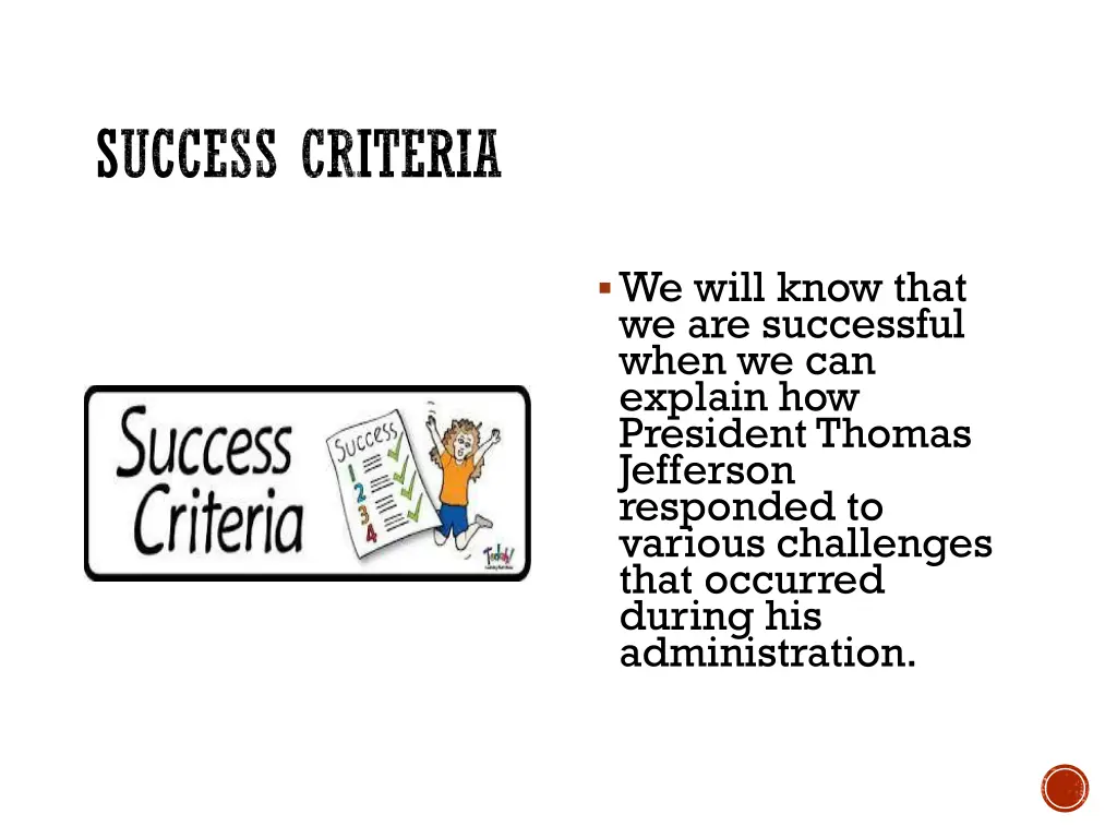 success criteria