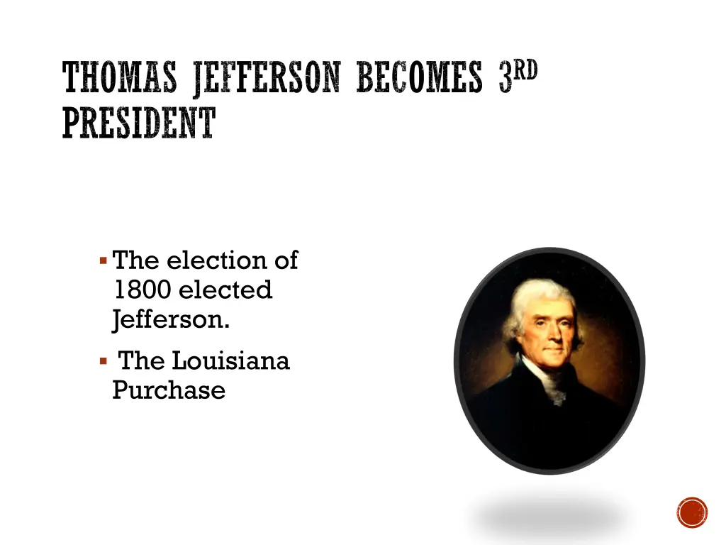 thomas jefferson becomes 3 rd president