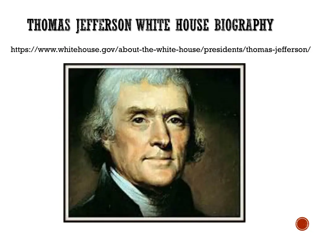 thomas jefferson white house biography