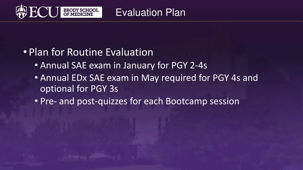 evaluation plan