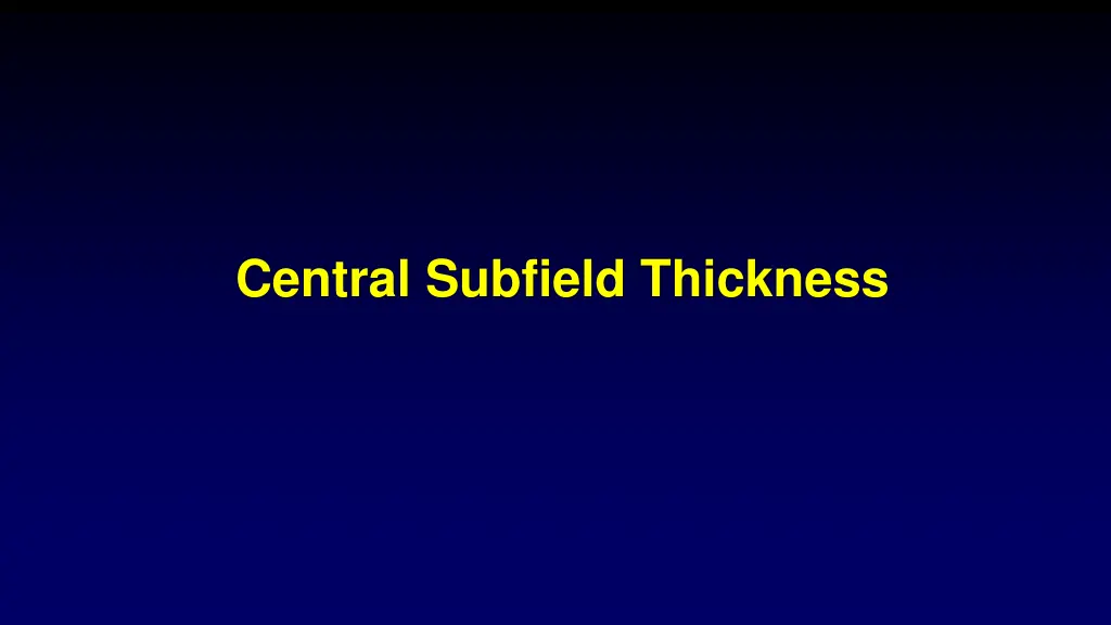 central subfield thickness