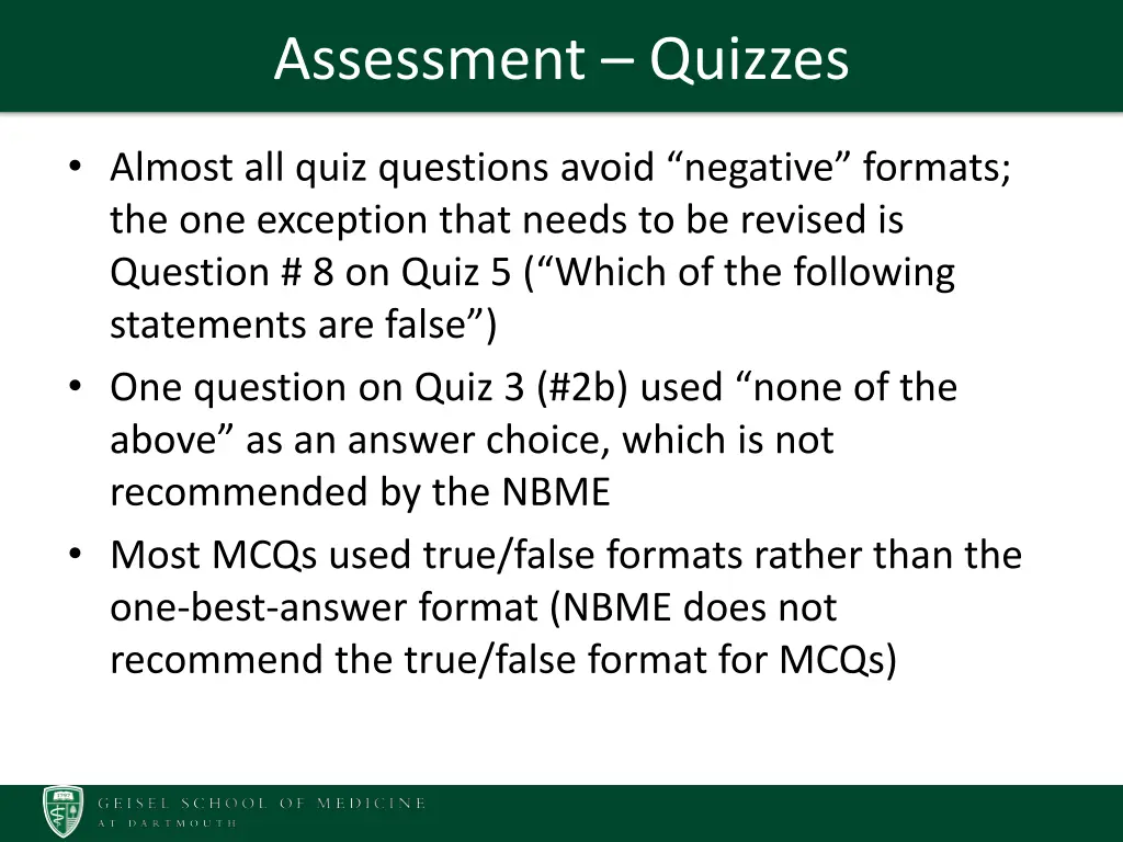 assessment quizzes 1