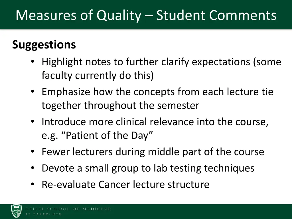 measures of quality student comments 1