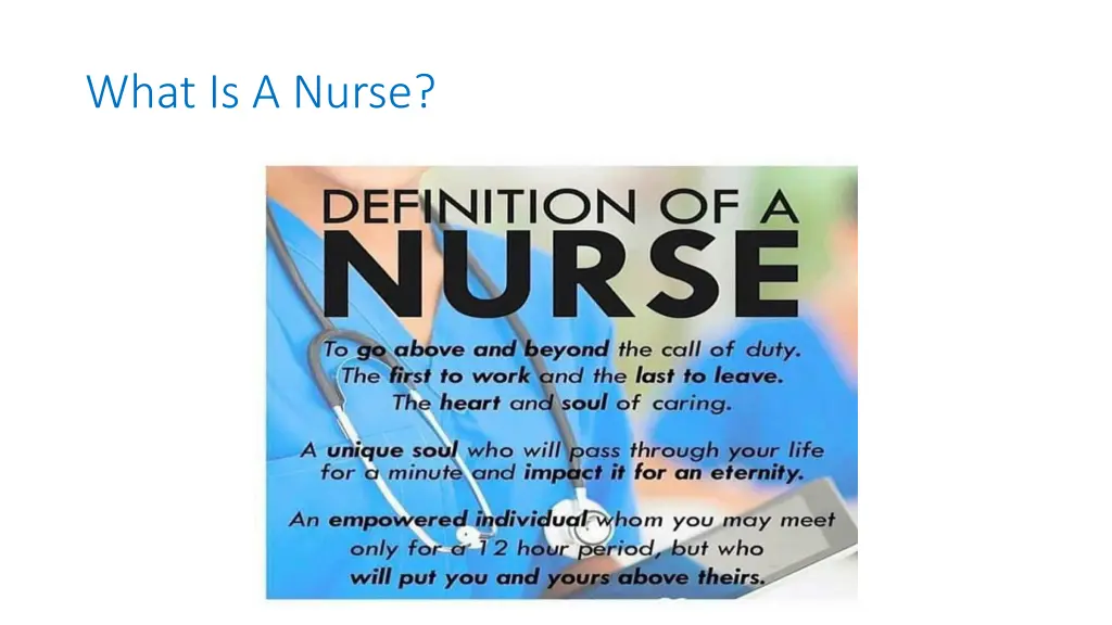 what is a nurse