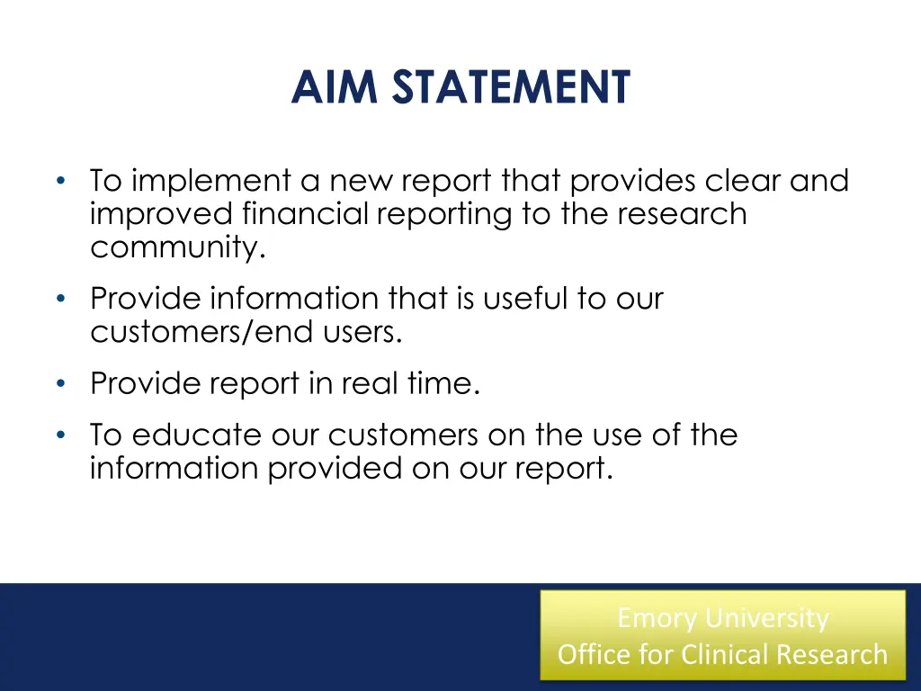 aim statement