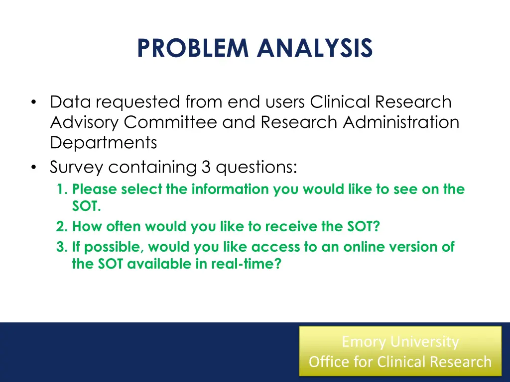 problem analysis