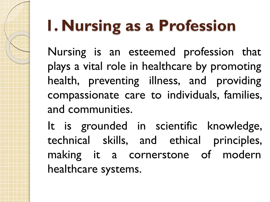 1 nursing as a profession