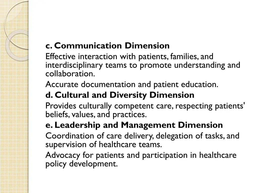 c communication dimension effective interaction