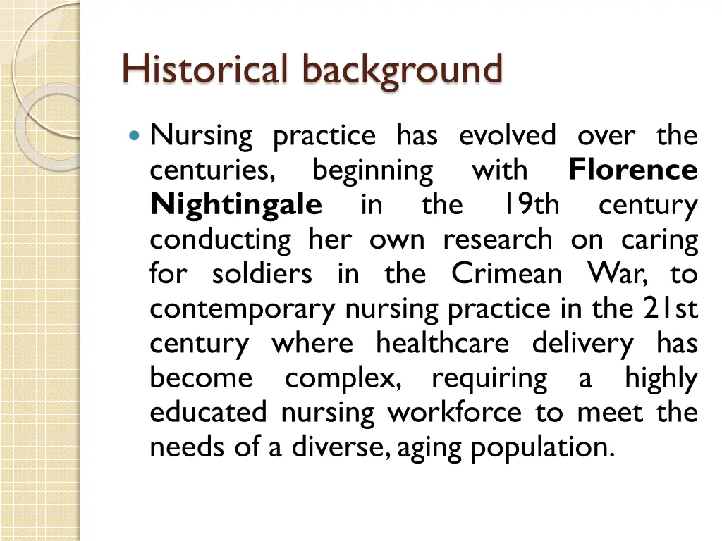 historical background