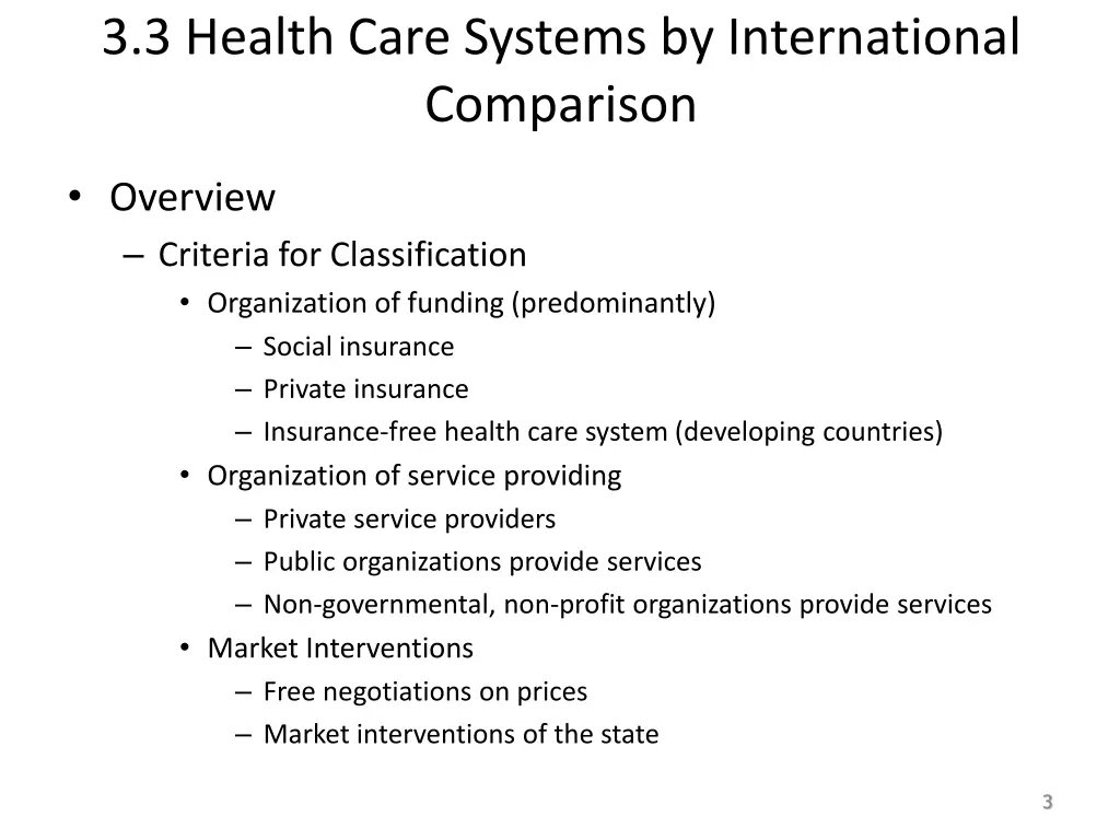 3 3 health care systems by international