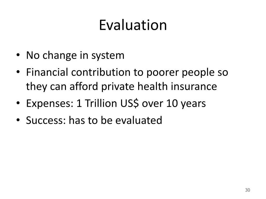 evaluation