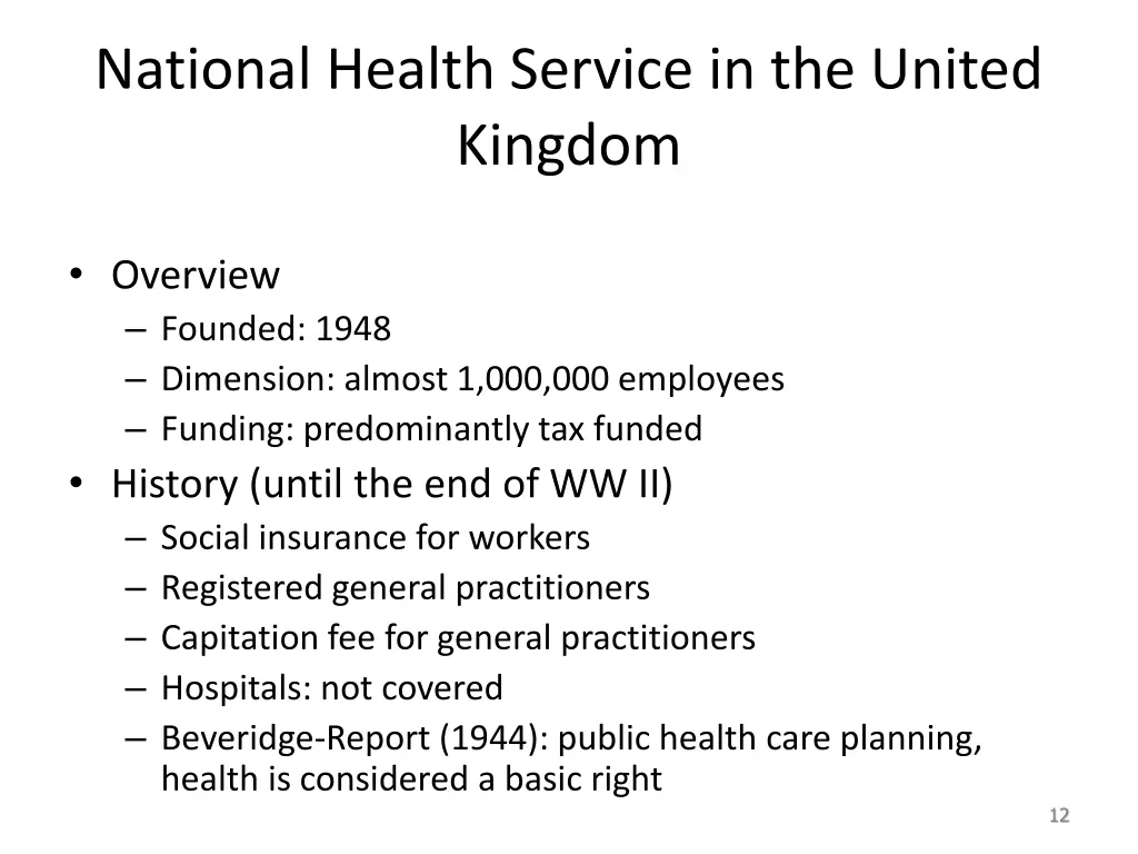 national health service in the united kingdom
