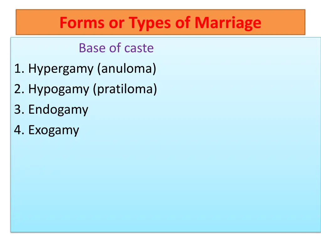 forms or types of marriage 2